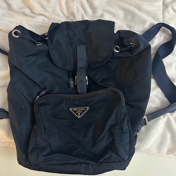 COPY - COPY - Prada Nylon Backpack (Navy Blue) - Picture 1 of 8
